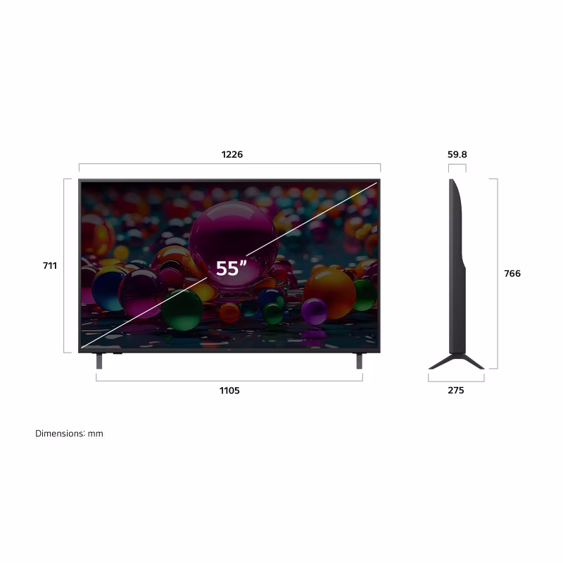 Lg Televisor de 55" smart tv webos uhd ai 4k hdmi usb 55ua8000